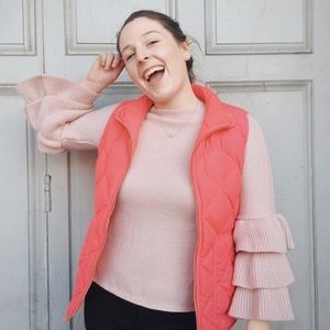 Hot Pink J.Crew Puffer Vest